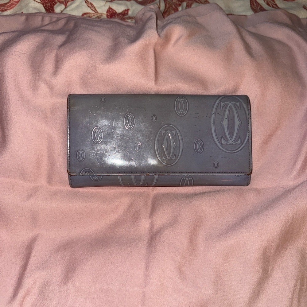 Cartier Silver and Black Embossed Accessory